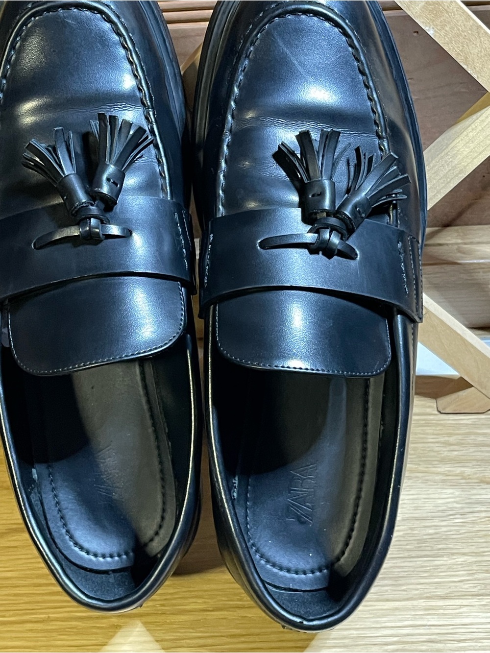 Zara Genuine Leather Loafers/ Men's US Sz 11 Dress Shoe - Picture 9 of 15